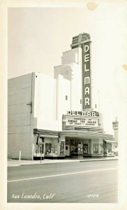 San Leandro CA Del Mar Movie Theatre Sinbad The Sailor Marquee RPPC