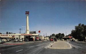 Indio California 76 Gas Station Street Scene Vintage Postcard AA74704