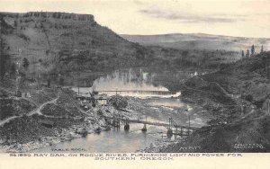 Ray Power Dam Rogue River Southern Oregon 1910c postcard