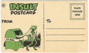 Space Alien You're Out of This World Topps Insult Card #10 1966