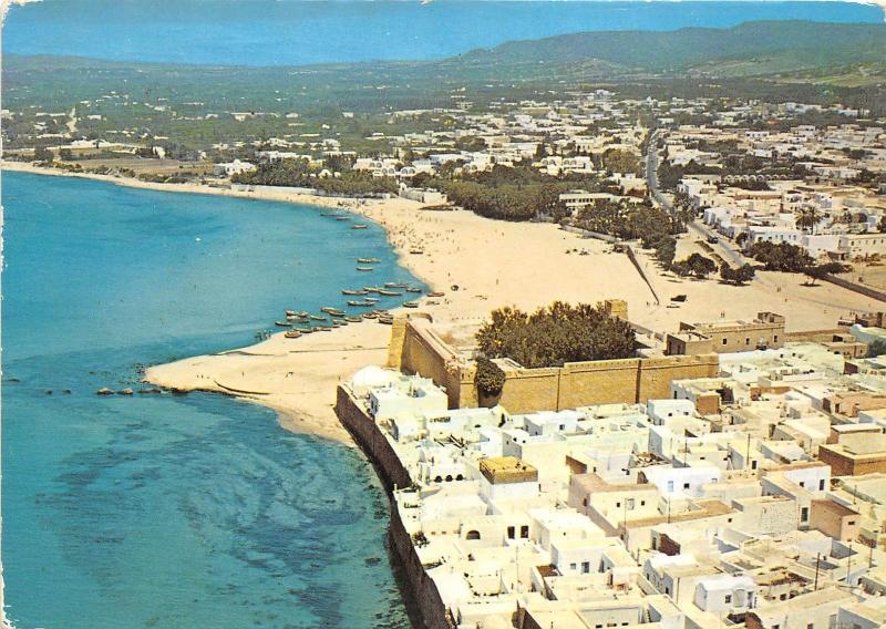 B91126 hammamet tunisia le fort et la plage vue d avion