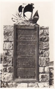 California San Diego Point Loma Cabrillo Plaque Real Photo