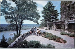 Gillette Castle State Park, Hadlyme CT Front Terrace Vintage Postcard C69