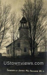 Real Photo, Universalist Church in New Portland, Maine