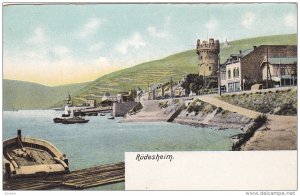 RUDESHEIM, Hesse, Germany; Raum fur Mittellungen, Row Boat, Sail Boats, 00-10s