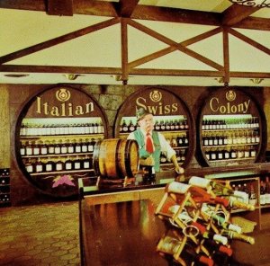 Vintage The Wine Shop at the Italian Swiss Colony Winery Postcard P47