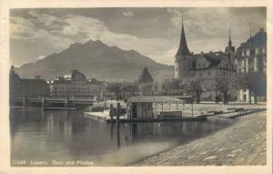 Switzerland Luzern Quai und Pilatus 02.89