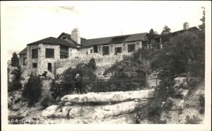 Grand Canyon Arizona AZ Lodge Hotel Real Photo RPPC Vintage Postcard