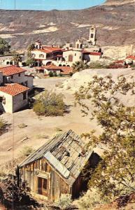 Death Valley California Scottys Castle Birdseye View Vintage Postcard K47690