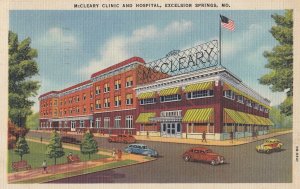 Mc Cleary Clinic & Hospital MO USA Linen Postcard