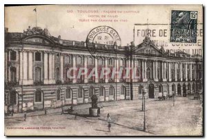 Postcard Old Toulouse Capitol hotel facade of city high in 1780 by cammas