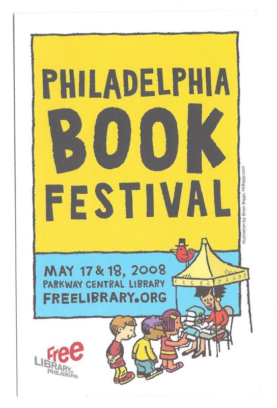 Modern Advertising Postcard Philadelphia Book Festival 2008 