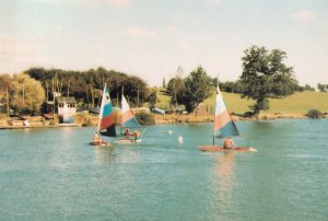 Sailing on Stanborough Lake Hertfordshire Postcard