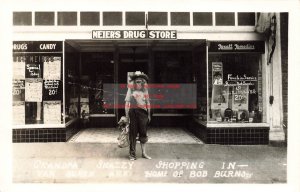 AR, Van Buren, Arkansas, RPPC, Meier's Drug Store, Grandpa Snazzy, Photo