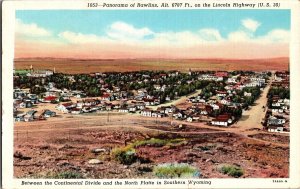 View Overlooking Rawlins WY c1958 Vintage Postcard M75