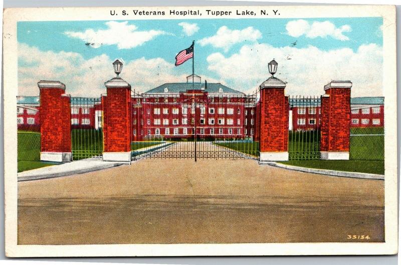 U.S. Veterans Hospital, Tupper Lake NY c1934 Vintage Postcard M11
