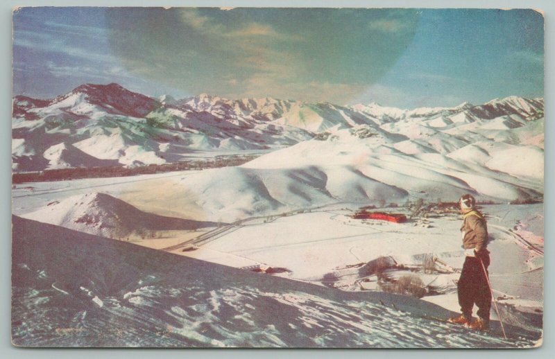 Sun Valley Idaho~Winter Sports Scene~Vintage Postcard