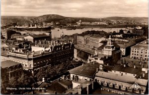 Sweden Göteborg Utsikt fran Domkyrkan Gothenburg Vintage RPPC 09.75