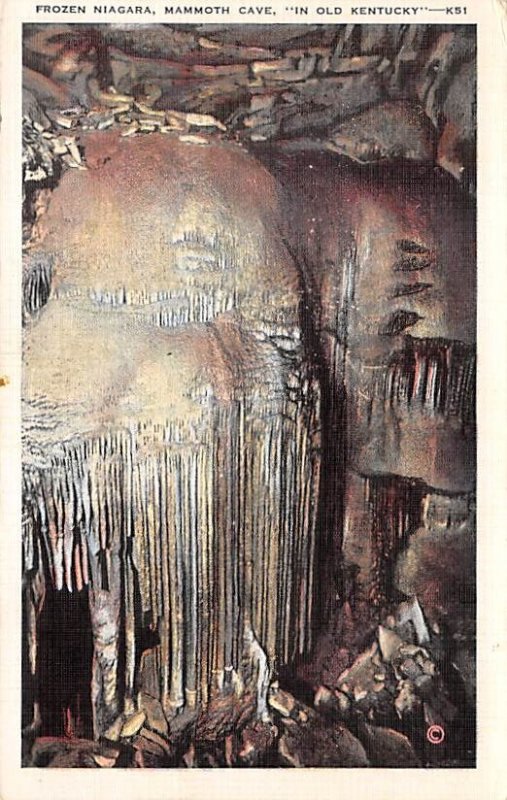 Stalactites, stalagmites, strange rock formations Frozen Niagara Mammoth Cave KY