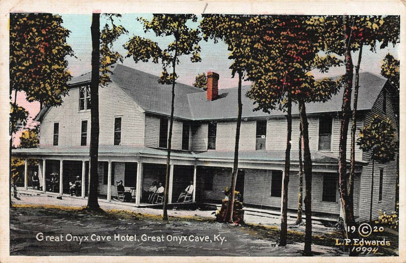 Great Onyx Cave Hotel, Great Onyx Cave, Kentucky, Early Postcard, Unused