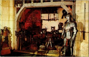 Armorer's Workshop, John Woodman Higgins Armory Museum MA Postcard E48