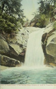 C.1910 Falls of Crane Creek, Yosemite, Cal. Vintage Postcard P106