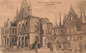 WWI Ruined Lassen Castle (Veclašu pils) nr Ilūkste, Latvia-1915 Fieldpost PC