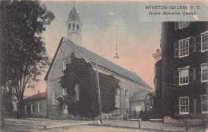 WINSTON-SALEM NORTH CAROLINA HOME MORAVIAN CHURCH POSTCARD (c. 1905)