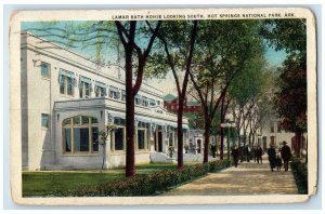 1941 Lamar Bath House Looking South Hot Springs National Park AR Posted Postcard