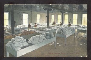 VICKSBURG MISSISSIPPI COTTON SAMPLE ROOM INTERIOR VINTAGE POSTCARD