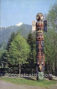 Ketchikan City Park Alaska, USA Raven Flood Totem Pole Unused 