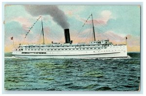 1907 Steamer Governor Cobb Portland Maine ME Camp Livermore Postcard 