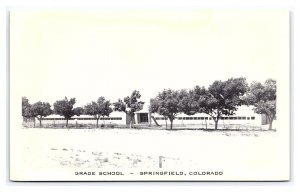 Grade School Springfield Colorado Postcard