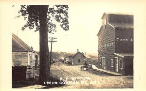 Union Common ME #7 Railroad Station Train Depot RPPC Postcard