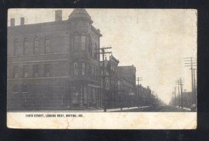 WHITING INDIANA DOWNTOWN 119th STREET SCENE VINTAGE POSTCARD 1912