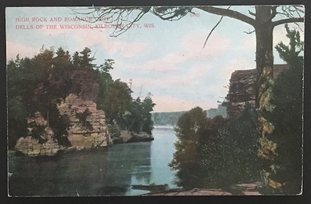 High Rock and Romance Cliff Dells of the Wisconsin Kilbourne City Wis 1909 A.C.