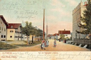 ALTHEIM AUSTRIA~TEIL von HADERSDORF u. SCHULE~1907 FRANZ PFANN POSTCARD