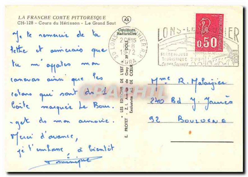 Postcard Modern Franche Comte Picturesque Course Hedgehog Le Grand Saut