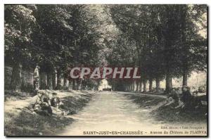 Postcard Old Saint Just En Chaussee Avenue du chateau Plainval