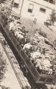 RPPC Inclined Railway - Tourists - Mount Manitou CO, Colorado - pm 1914