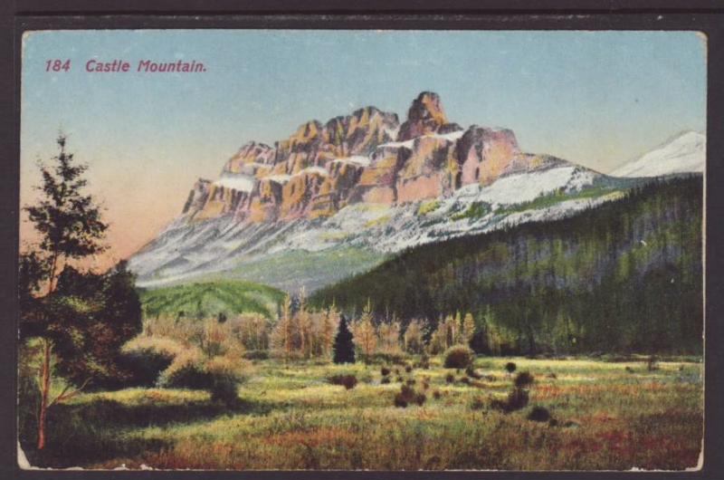 Cascade Mountains,Alberta,Canada Postcard 