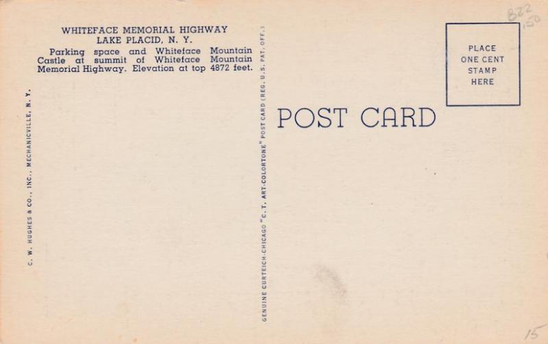 Parking Area - Whiteface Mountain, Adirondacks, New York - Linen