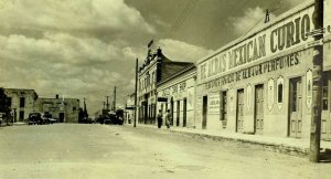 Vintage RPPC Main St. Cars Signs, Reynosa, Tamps, Mexico Vintage Postcard P37