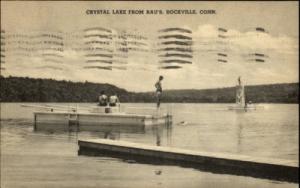 Rockville CT Crystal Lake Dock Postcard