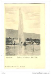 Le Port et le Grand Jet d'Eau, Geneve, Switzerland, 10-20s