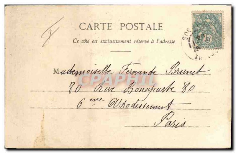 Postcard Old Woman Tennis games