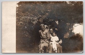 RPPC Family In Yard For Photo To Waldshmidt Family Baltimore MD Postcard Q22