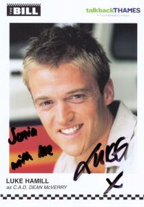 Luke Hamill as CAD Dean McVerry ITV The Bill Hand Signed Cast Card Photo