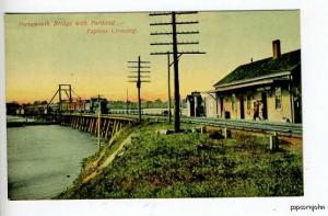 Kittery ME Railroad Station Train Depot Postcard