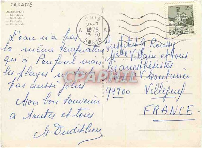 Postcard Modern Croatia Dubrovnik Cathedral